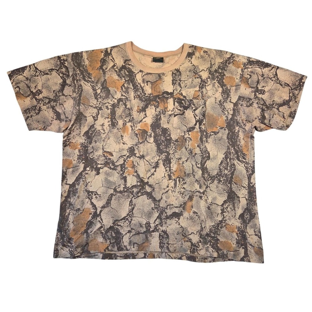 Vintage Natural Gear Camo Pocket T-Shirt Mens 2XL Single Stitch Made in USA Y2k